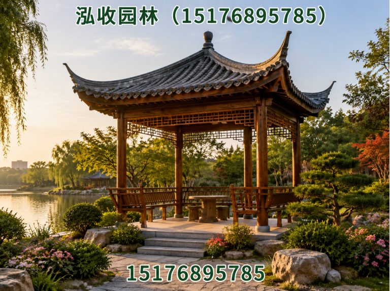 延安防腐木凉亭展示图